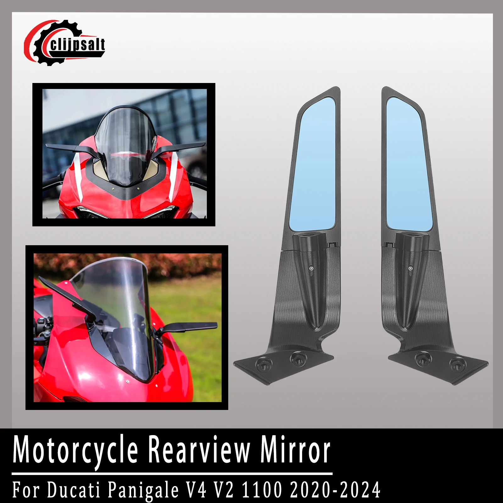 

For Ducati Panigale V4 V2 1100 2020-2024 Stealth Mirrors Side Mirrors Motorcycle Rearview Mirror Sports Mirror Kits