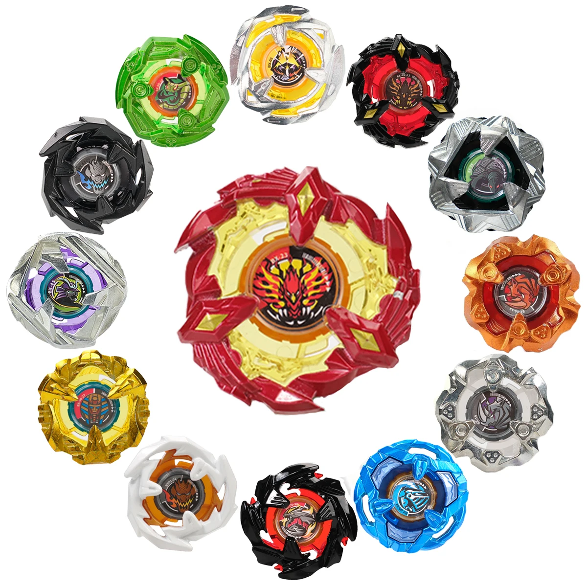 Gyro X Spielzeug BX-23 BX27 BX01 Samurai Stahl 5-70Gf Metallbeschichtung Weiß Limitierte Auflage Jungen Kampfspielzeug