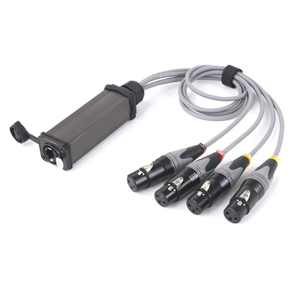 4 Channel 3Pin XLR Female Multi Network Receiver to STP RJ45 Cat6 Ethernet Audio Cable for Stage Performances,Recording Studios