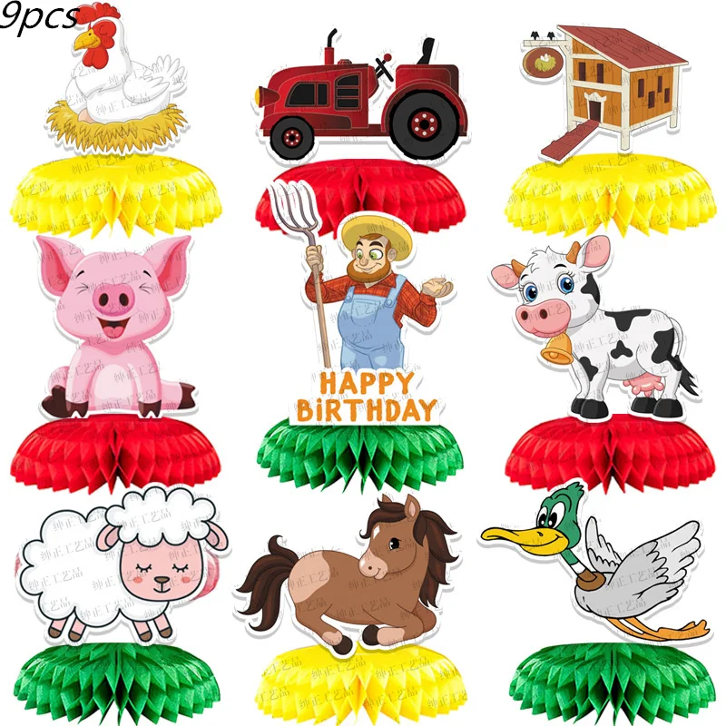 Bauernhof-Tier-Party-Tischdecke, Einweg-Tischdecke im Landhausstil, Schwein, Kuh, Schaf, Scheunentier-Thema, Geburtstagsparty-Dekoration – Detail 7