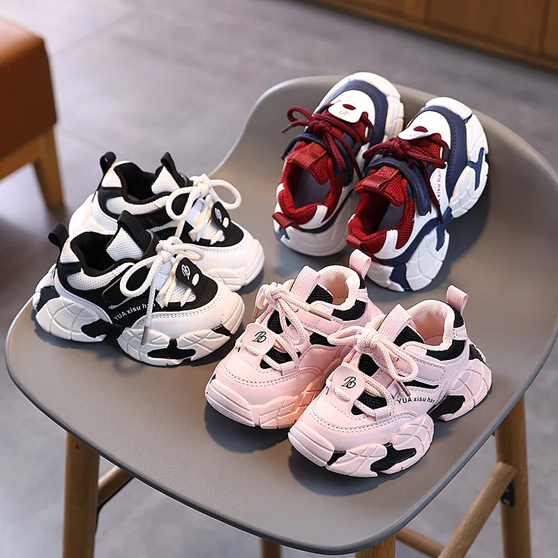 2026 New Boy Fashion Sneaker Spring Mesh Breathable Platform Running Shoes Tennis Shoe High Quality Non Slip Sport Shoes Girls