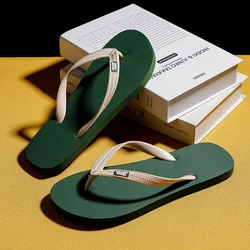 Men's Flip Flops 2025 Summer New Casual Versatile Clip Toe Beach Shoes Trendy Outerwear Anti Slip Cool Slippers
