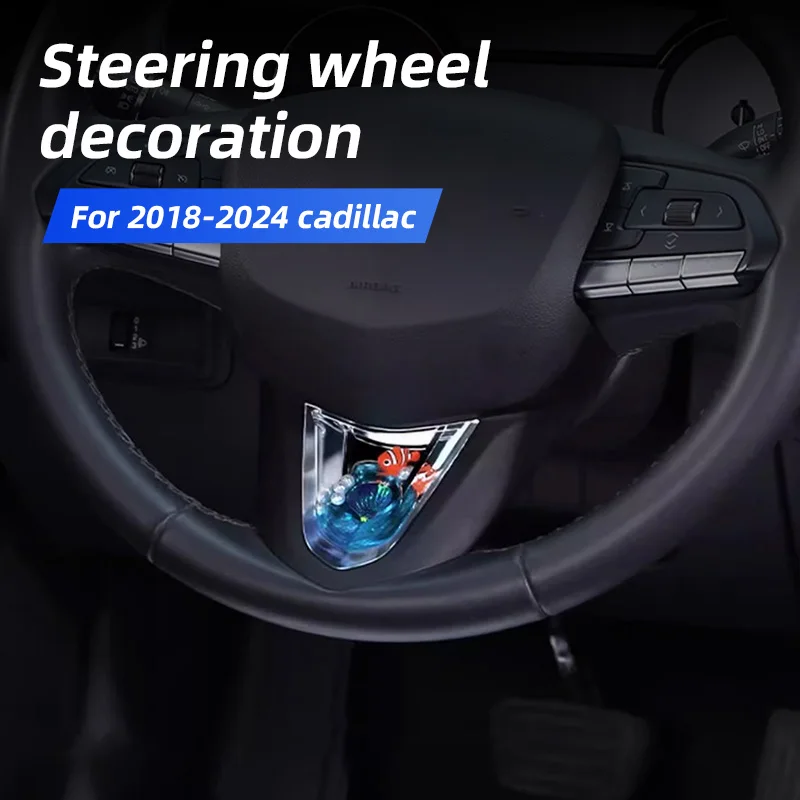 

For 2018-2024 Cadillac CT4 CT5 XT4 Steering wheel decoration car accessories Steering wheel cover Dynamic Fluid Sequins interior