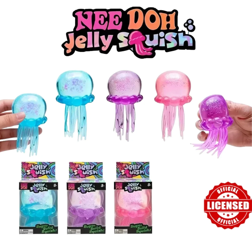

Hot Selling Schylling NeeDoh Fuzz Ball Jellyfish Squishy Blind Box Soft Squeeze Toy Stress Anxiety Relief Stress Sensory Gift #