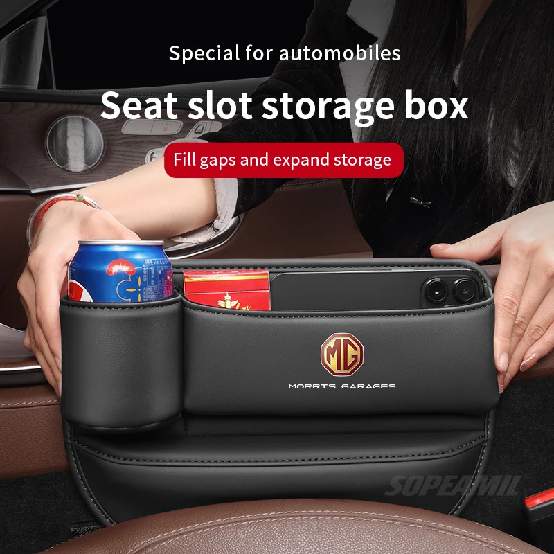 

Car Seat Crevice Storage Box Seat Gap Slot Cup holder Collator For MG ZS HS ES5 MG4 Electric MG S5 EV ONE EZS MG3 MG5 MG6 MG7
