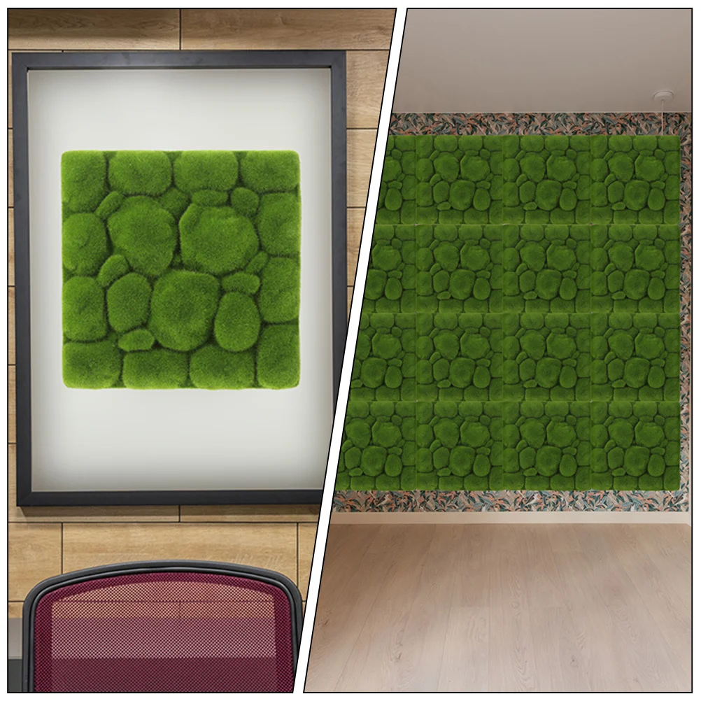 

2Pcs Simulation Moss Foam Board Artificial Plants Indoor Wall Decor DIY Green Moss Panel Lightweight Natural Look
