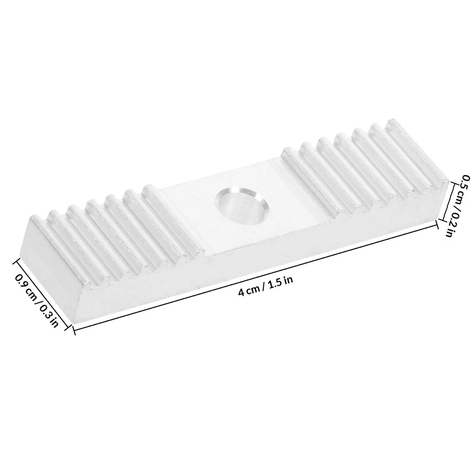 Gt2 Timing Belt Fixing Piece Aluminum Gear Clamp Mount Block 9x40mm for 3D Printers Cnc Machines Robotics Timing Belt Clamping