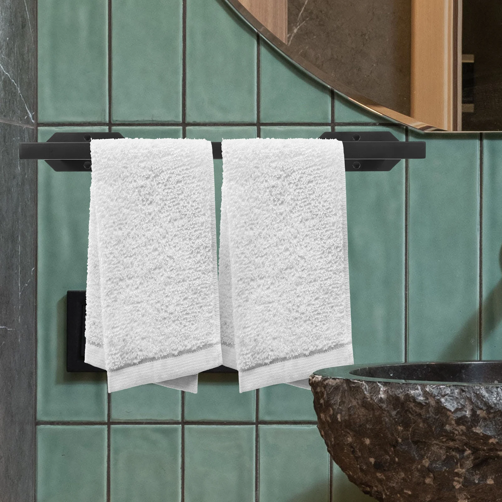 الحائط الفولاذ المقاوم للصدأ منشفة رف الحمام المنظم منشفة اليد حامل المطبخ دش رف غسل القماش أصحاب للاستحمام #1