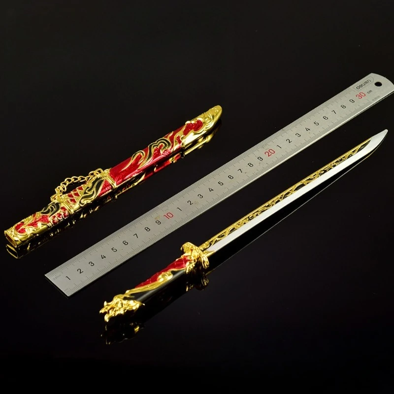 29CM Naraka: Bladepoint All-metal Handicraft Ornaments When Spring's Peak Turns To Dusk and Dawn Game Peripheral Model Gift Toy