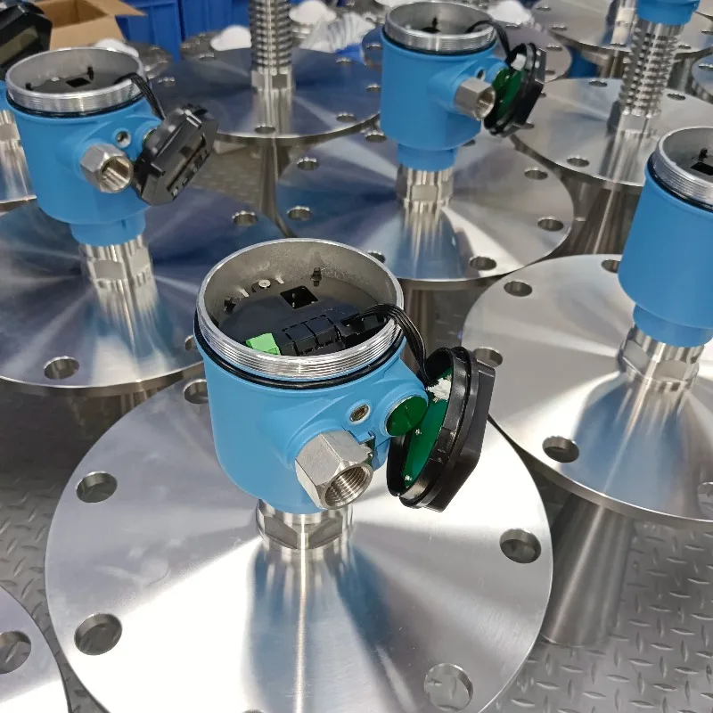 Sensor líquido de antena de bocina RS485, transmisor de nivel tipo Radar de alta precisión de 26ghz