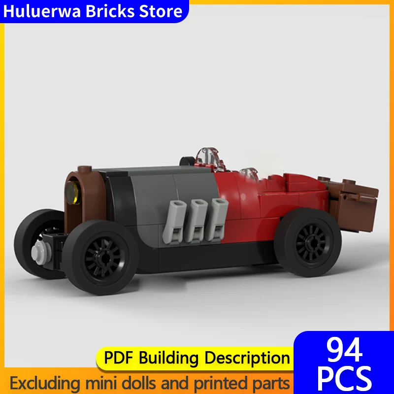 

Популярная игровая модель MOC, строительные кирпичи, игра, классический ретро седан, модульная технология, подарки, праздник, сборка, детские игрушки, костюм