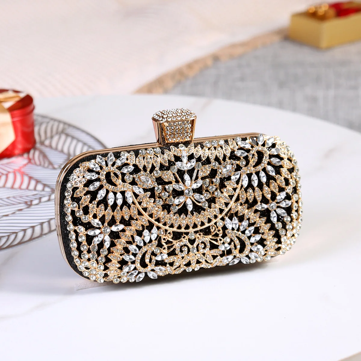 High-End New Dinner Bag Women'S Handbag Diamond-Encrusted Banquet Clutch Bag Dress Evening Bag Women'S Bag Gathering Wedding Bag