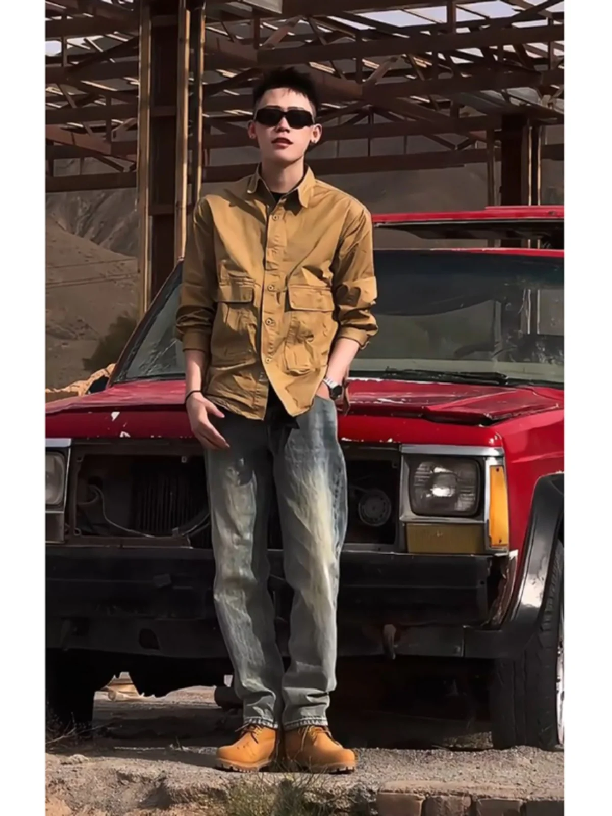 

Мужские джинсы в стиле ретро, американские, синие, с эффектом потертости, прямого кроя, модные, абсолютно новые, 2024 года, стильные, для подростков, длинные брюки в уличном стиле