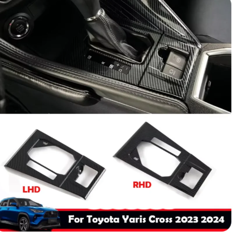 

LHD/RHD For Toyota Yaris Cross 2024 ABS center Console Gear Shift Box Panel Trim Covers Sticker gear letter Decorate sticker