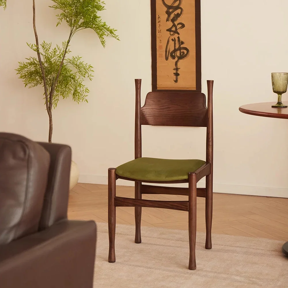 

Set Of 2 Classic Dining Chairs Mid Century Comfortable Aesthetic Minimalist Dining Chairs Designer Premium Chaises Furniture