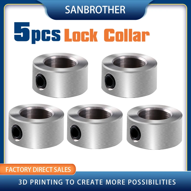 5Pcs Opensource Lock Collar T8 Lead Screw Lock Screw Lock Ring Lock Block Isolation Column 5mm/6mm/8mm For 3D Printer CNC