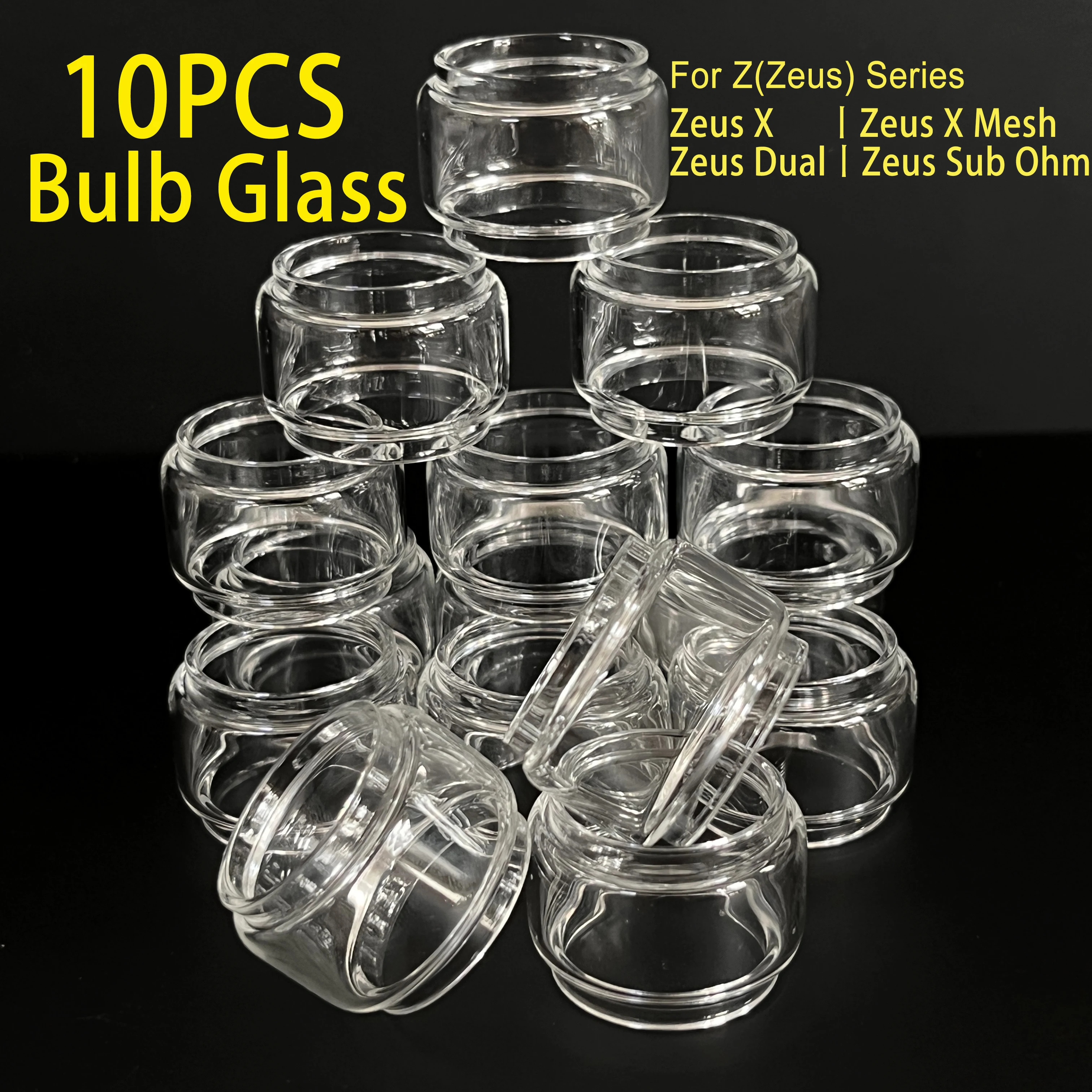 

10PCS Replacement Transpare Bubble Glass For Zeus Dual/Zeus Sub Ohm/Zeus X/Zeus X Mesh/Z/ZX II Bulb Glass Tube Decoration