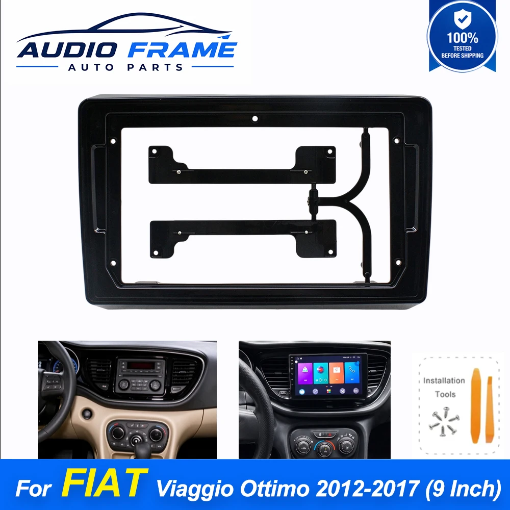 9Inch Android Car Stereo Radio Fascia Frame Dash Fitting Panel Installation Kit For FIAT Viaggio 2012-2017 For Ottimo 2014-2017