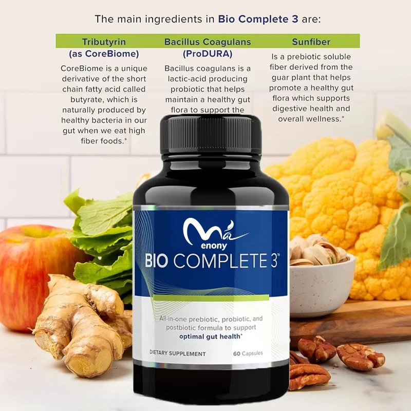 Bio Complete 3- Probiotics وخلطات البروبيوتيك تدعم صحة الأمعاء ونظام المناعة وإمدادات الجهاز الهضمي لمدة 30 يومًا