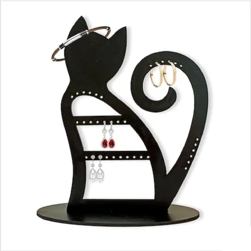 Lordreklam Cat Shaped Decorative Earring Stand