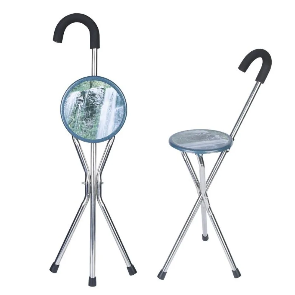 Stainless Steel Stool Cane Chair Practical Cane Chair Durabl Thickened Cane Seat Walking Chair Seat For Old People Patient