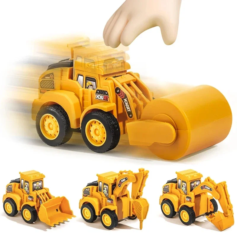 

Children's Inertia Pressing Bulldozer Engineering Vehicle Toy Shovel Set for Boys and Girls 3-6 Year Old Baby Car Excavator Toys