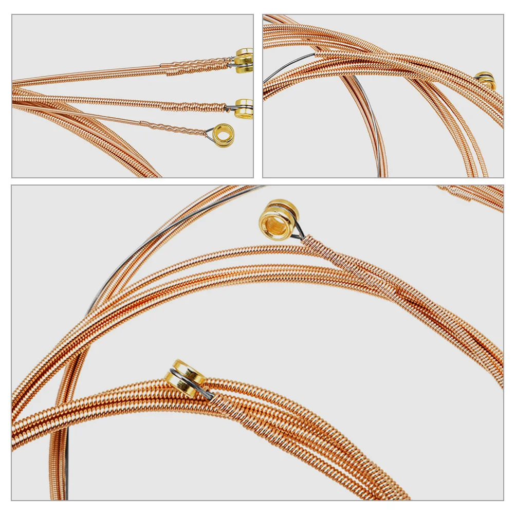 Cordes de guitare Folk en métal, 6 pièces, durables, faciles à installer, son clair, résonance confortable, pièces de rechange pour guitare