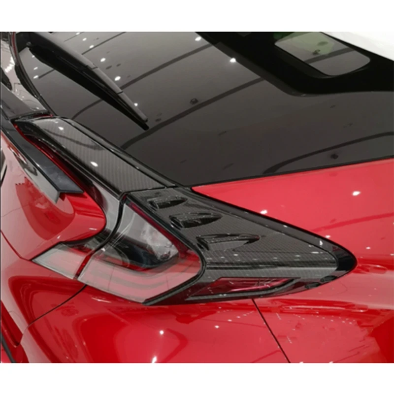 

4Pcs Carbon Fiber Style Rear Back Lamp Tail Light Cover Trim For Fit Toyota CHR C-HR 2016-2018