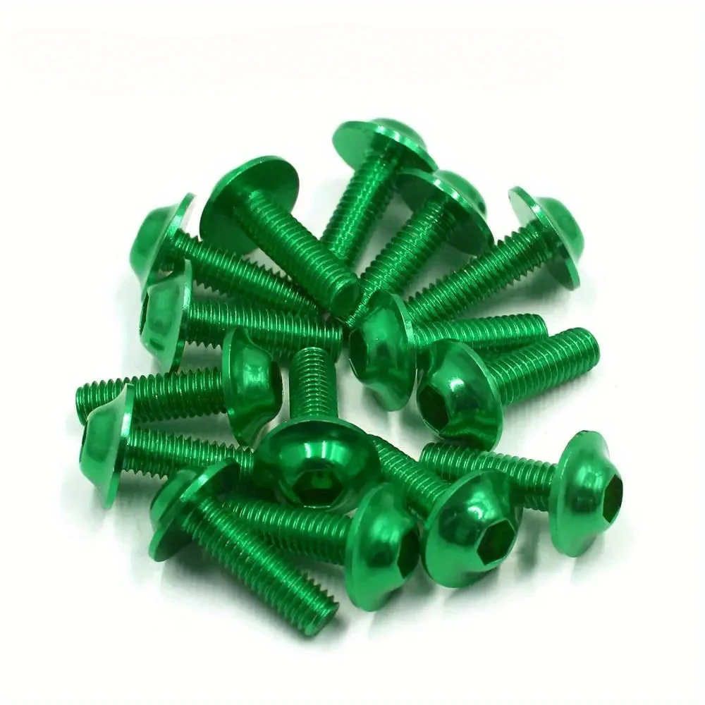 Uxcell 6/8/10/15/20pcs M6 X 20mm Orange Hexagon License Plates Fairing Bolts Screw for Motorcycle Accessories