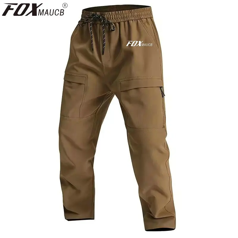 

New FOXMAUCB Cycling Trousers For Men Breathable Mtb Hiking Outdoor Sports Casual Long Pants Mountain Bike Pants Ciclismo Hombre