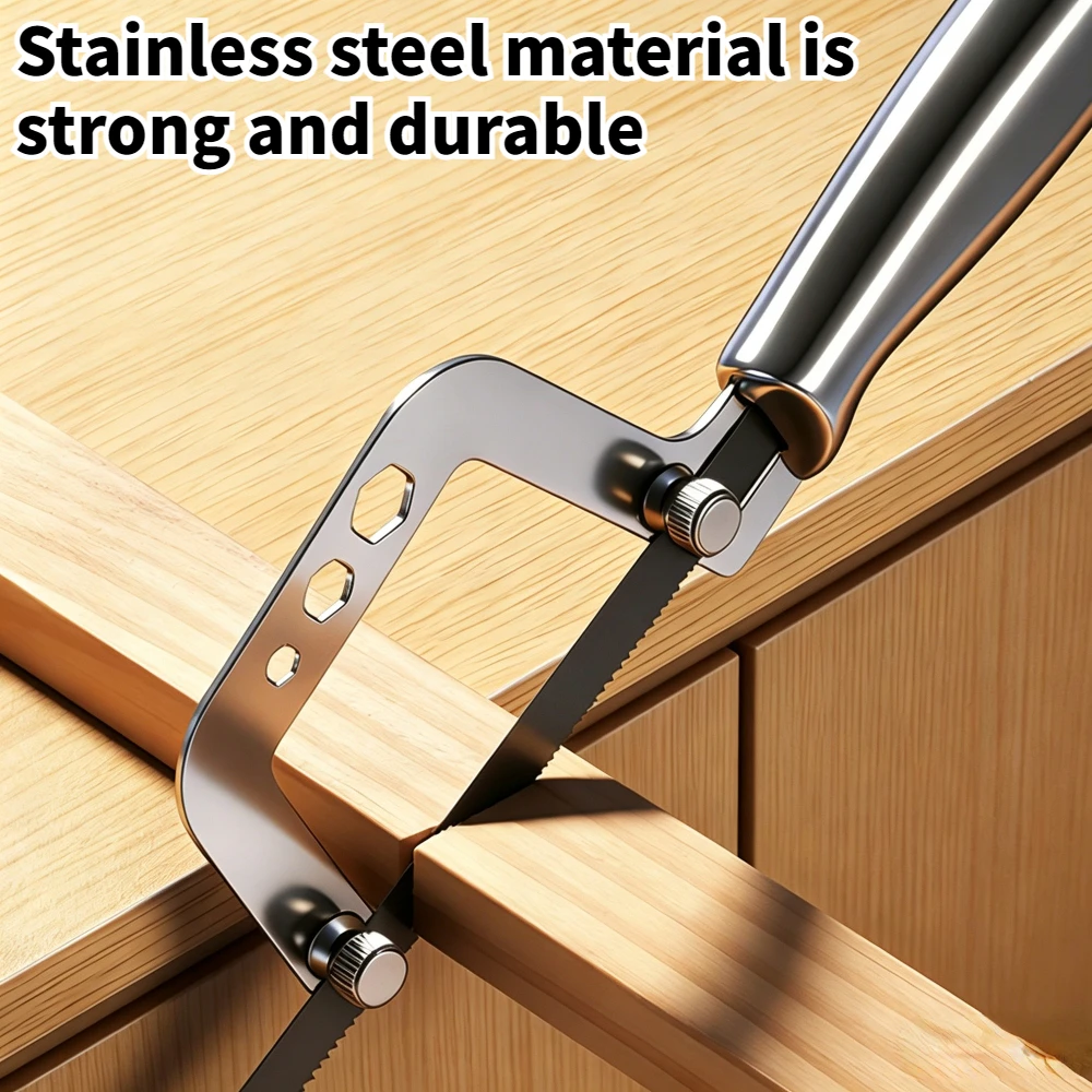 Mini Hacksaw Stainless Steel Frame Small Hacksaw Household DIY Small Handheld Saw Hand Saw for Wood / Plastic / Metal Cutting
