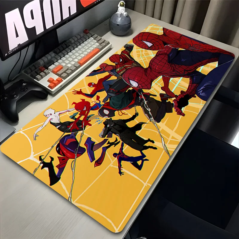 Mouse Pad Laptop Anime Spider-Man Large Table Mat Anti-slip Rubber Keyboard Pads Gaming Accessories Mousepad Office Gamer Carpet