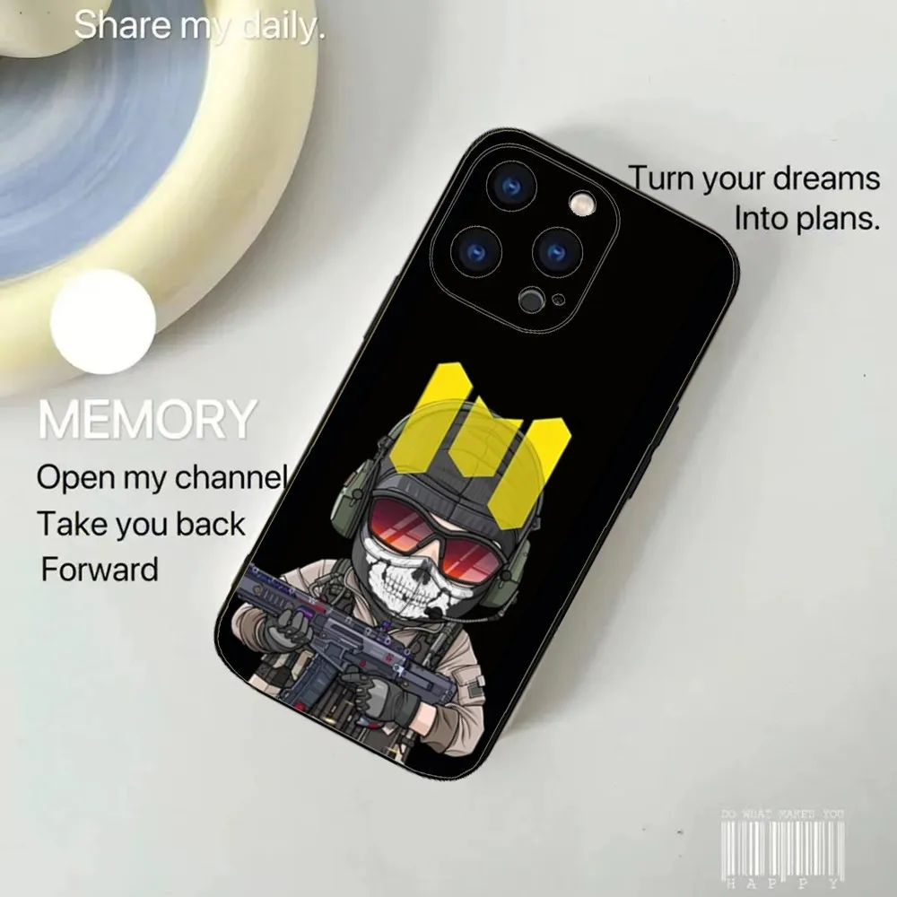 C-COD Call Of D-Duty Ghost Phone Case For Iphone 15 11 13 14 Pro Max 7 8 Plus X Xr Xs Max Se2020 12mini Cover Case