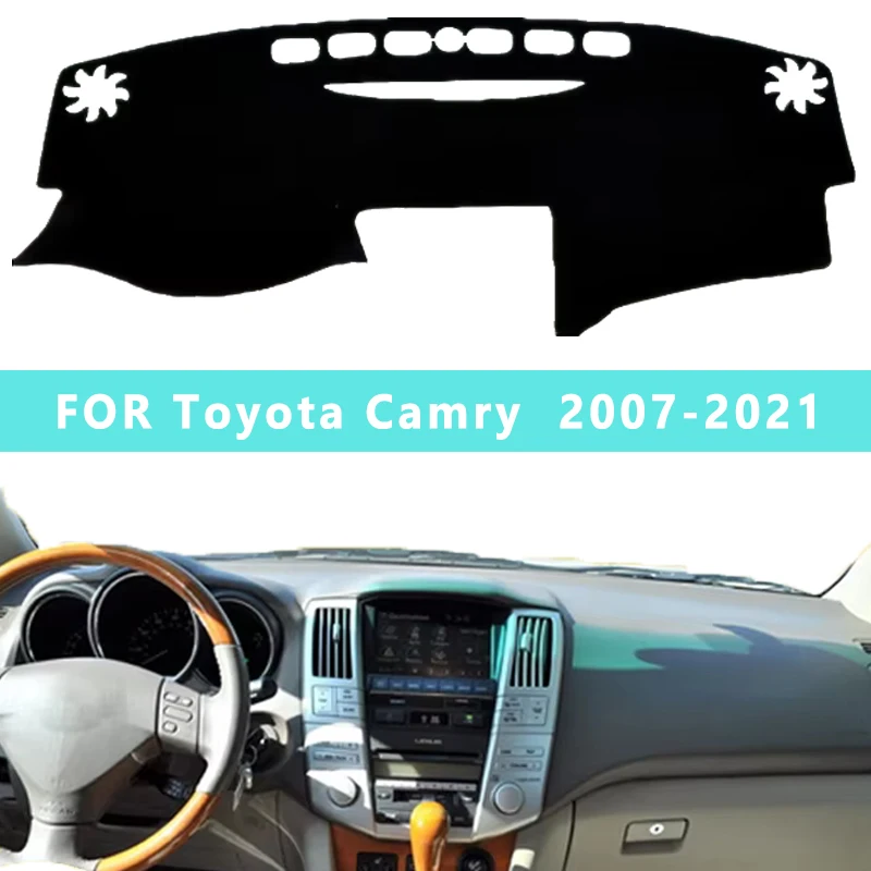 

Car Dashboard Cover Sun Shade Mats Avoid Light Pads Instrument Panel Protective Carpets For Toyota Camry 2007-2021 2008 2009