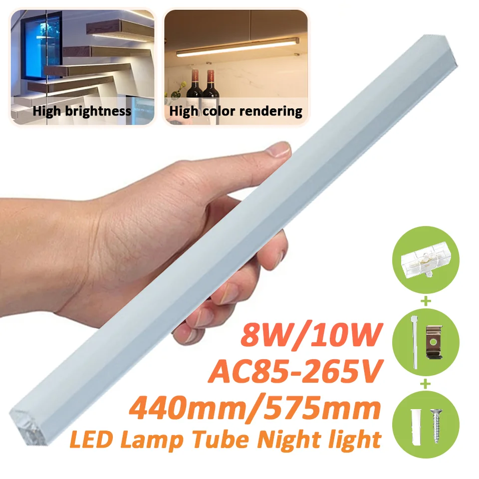 Night Light Led Lights Assemblable LED Tube Set DIY AC85-265V Ceiling Closet Lights For Study Kitchen Stairs Living Room Bedroom