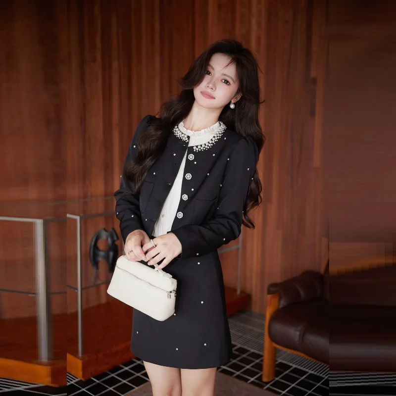 Socialite Elegant Classic Style Trendy Suit Dress Women's Autumn 2024 Autumn Winter New Fashionable Youthful Complete Outfit