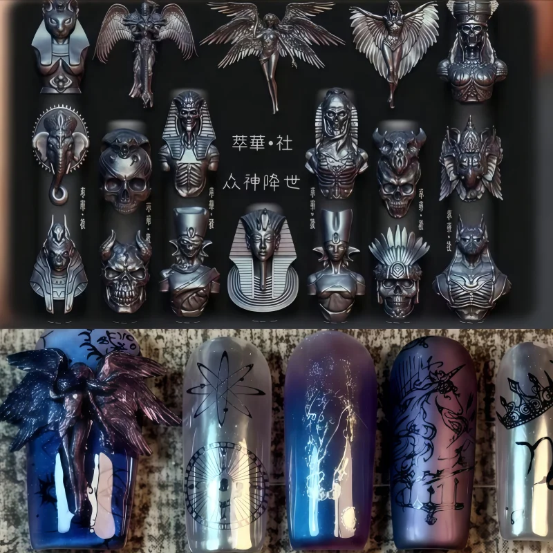 Artistic Nail Art Mold Ancient Egyptian Mythology Pharaoh Da