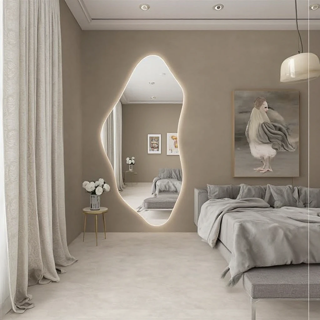 Irregular Touch LED Bathroom B - Bathroom Mirror Led ulasan dan harga