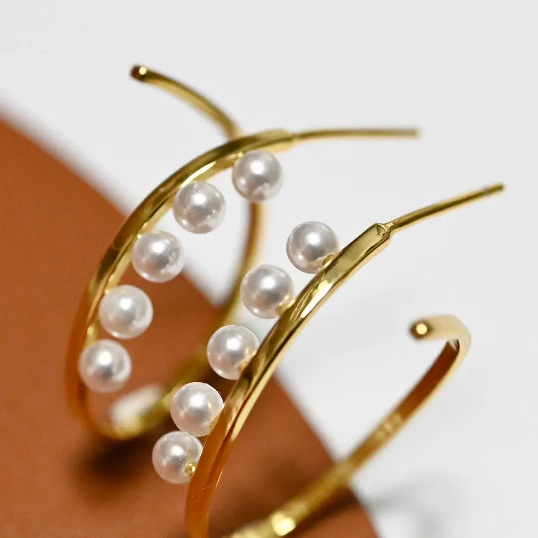 

Wholesale S925 Sterling Silver Earrings Mount Findings Settings Base Mounting Parts Accessory for 3-4mm Pearls 5 pairs/lot