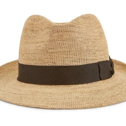 Natural Raffia Crochet Straw Hat, Casual Style Short Brim Straw Hat, Unisex, Sun Protection