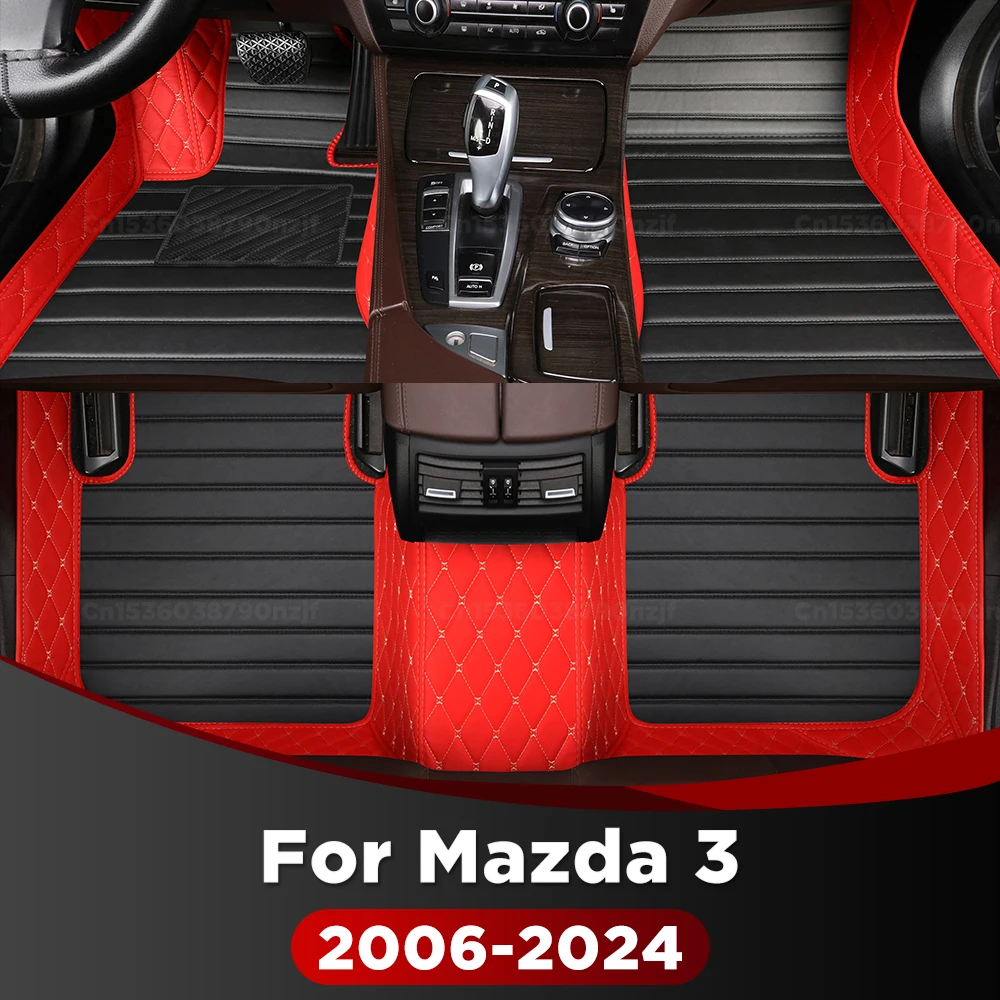 

For Mazda 3 2006-2024 2023 2022 2021 2020 2019 custom Car Floor Mat Automobile Carpet Cover Interior Accessories Protective Pad