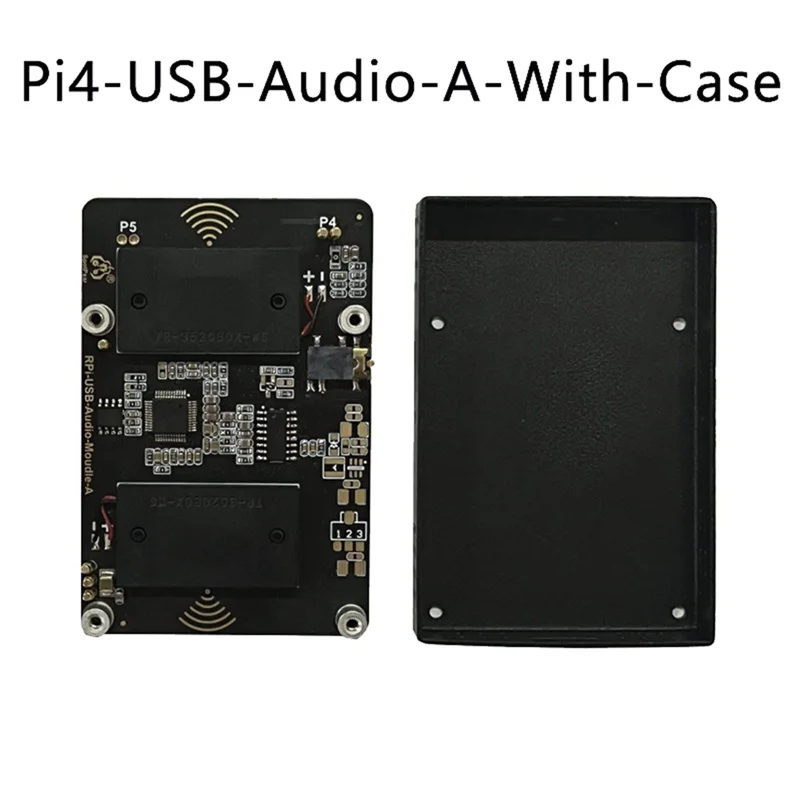 

Превосходный USB-модуль звуковой карты HAT с чехлом для Raspberry Pi 4B с разъемом для наушников, зуммер, динамик для Rpi 4B, аксессуары