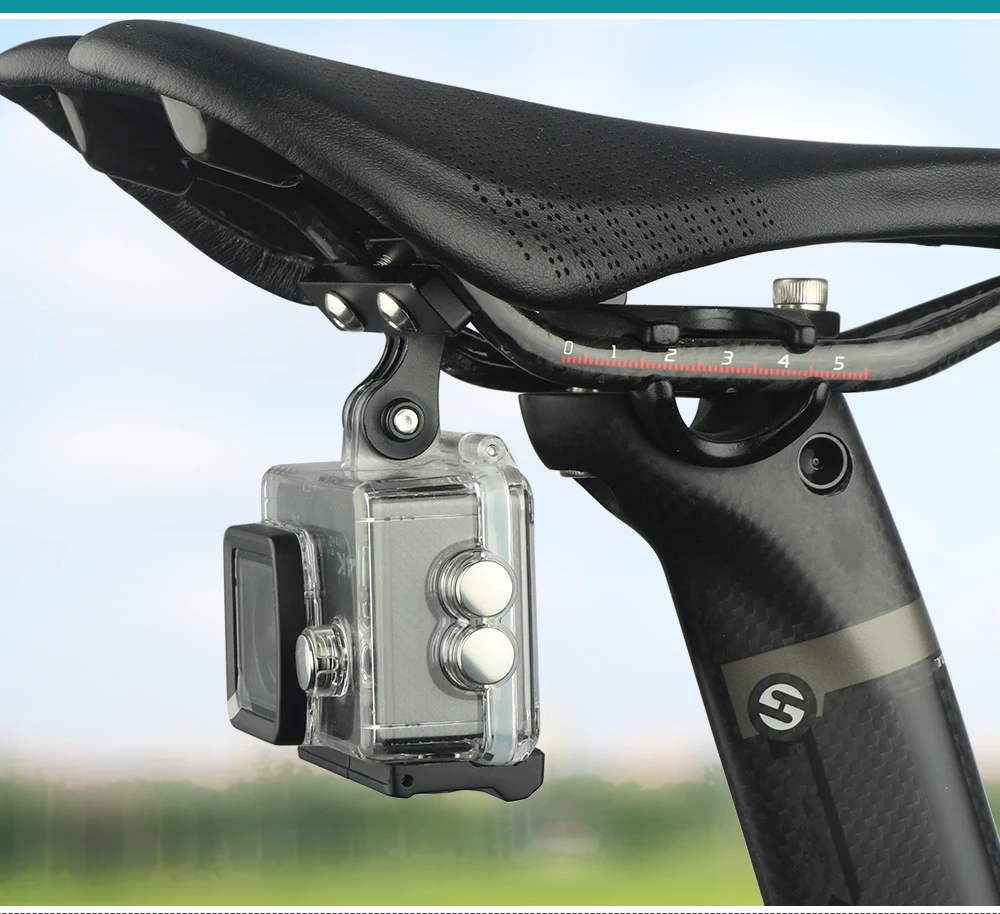 Deemount Fahrrad Sattel Schiene Mount Adapter Rücklicht Halterung MTB Fahrrad Sattelstütze Basis Halter Passt Rücklicht Gopro Sport Kamera – Detail 1