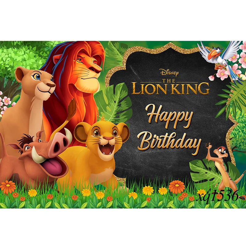 Пользовательские фоны «Король Лев» для фотографии, лесные зеленые листья, фон для вечеринки в честь дня рождения для мальчиков, поставщик фотостудии