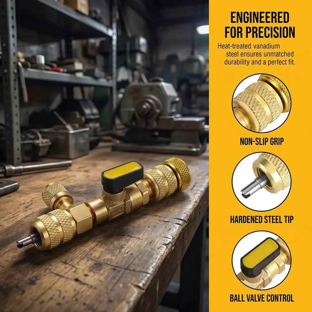 Valve Core Remover Installer Kit With Dual Size 1/4
