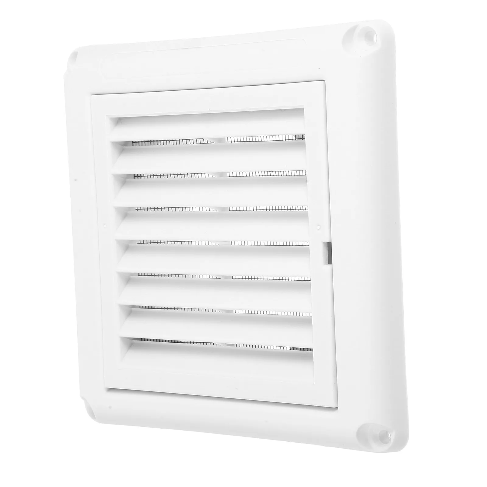 Plastic Square Vent Cover Outdoor Exhaust Fan Cover Louvered Air Vent Grill with Screen Mesh for Bathroom Dryer Office
