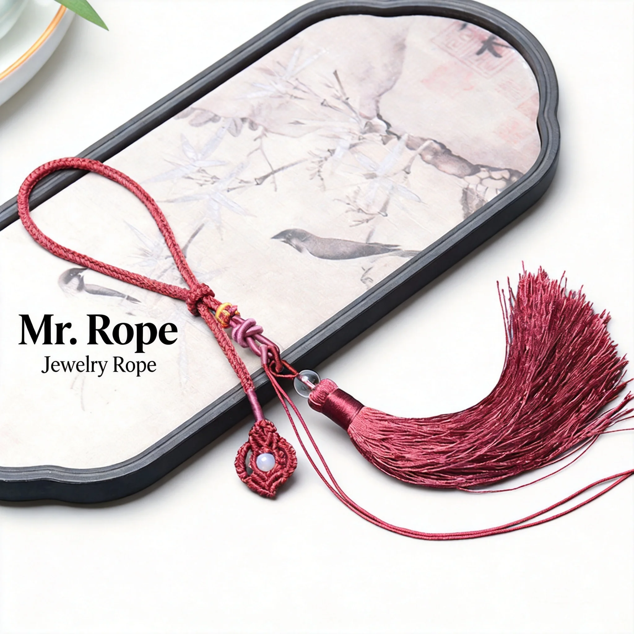 Chinese Style Auspicious Lucky Knot Hand Woven Lanyard With Tassel For Amber Pendant Bag Car Sachet Hanger Blessing Wealth Good