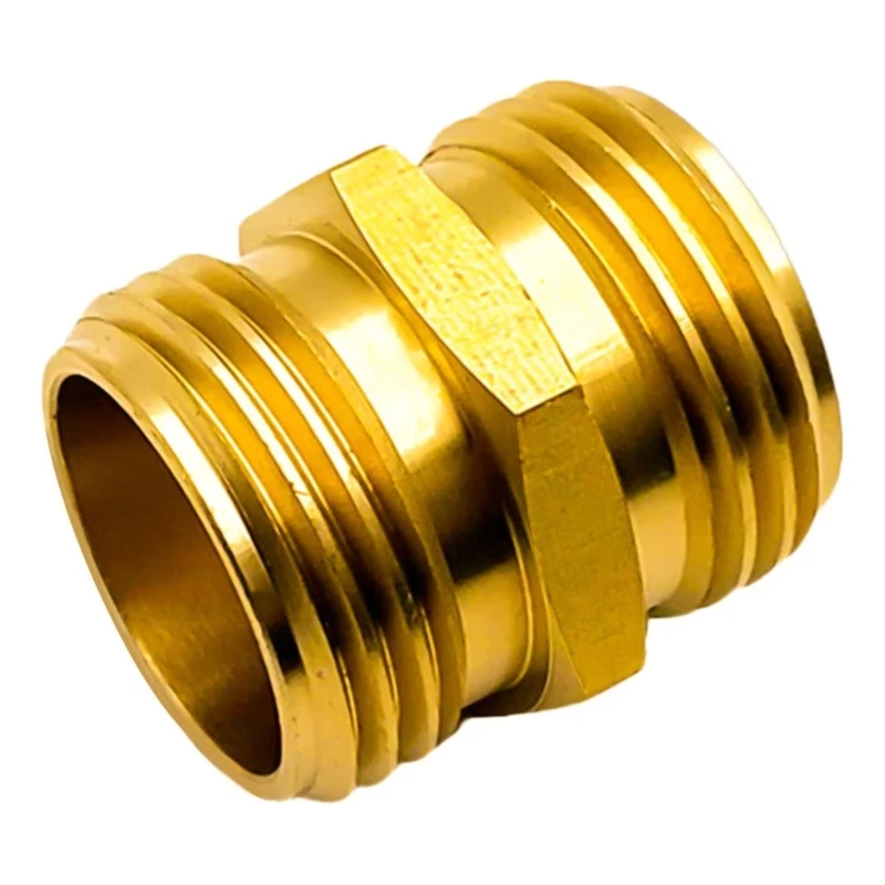 2pcs Garden Hose Adapter 3/4 Inch Solid Brass Hose Fitting Connectors Male to Male External Thread Pipe Connectors Dropsale