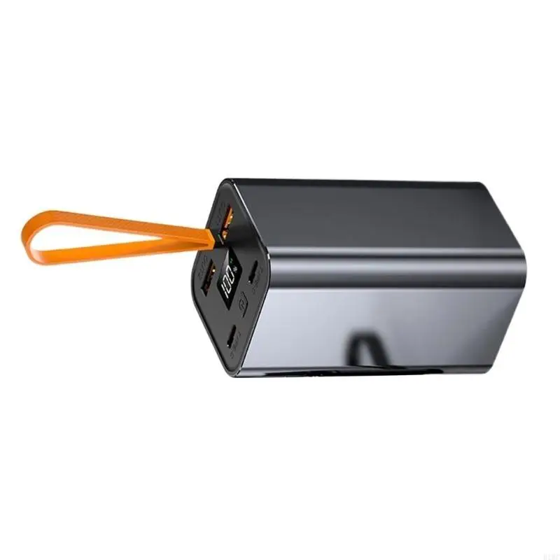 PD100W Polymer Battery Charging Case Mobile Power Supply Enclosure Case Led Display Aluminum Alloy Shell 