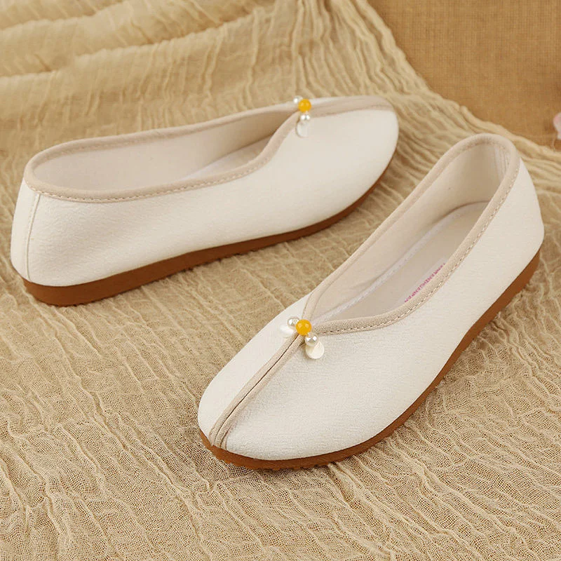2025 Spring New Women's Lightweight Canvas Tai Chi Shoes Baduanjin Practice Martial Arts Footwear